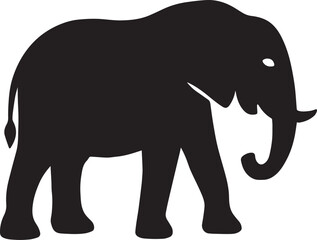 Fototapeta premium Random Elephant Walking Vector Animal Silhouette Illustration