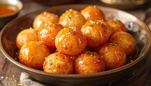 Traditional Honey Glazed Dessert Balls
