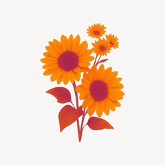 Obraz premium Vibrant sunflowers with artistic flair.