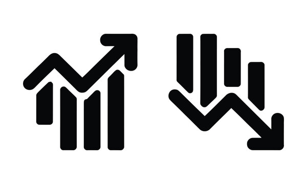 Up and down arrow icons showing trend changes