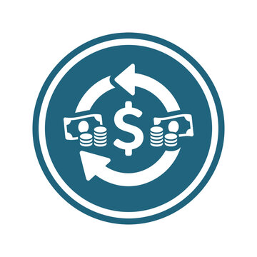 Money exchange symbol concept