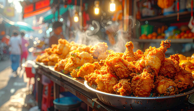 Crispy Fried Chicken Market Stall