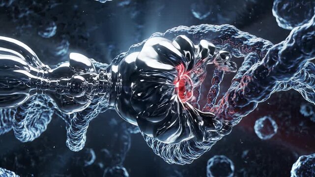 DNA helicase enzyme approach and genetic molecular double helix replication