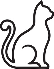 Fototapeta premium black cat silhouette