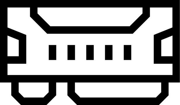 RAM or Random Access Memory Outline Icon