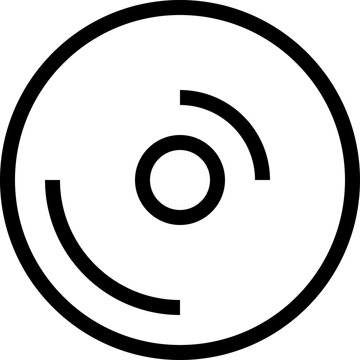 DVD Disk Outline Icon
