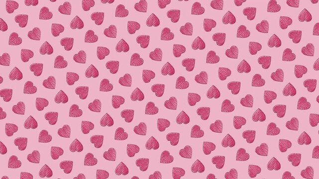Hand Drawn Hearts Background Animation Loop