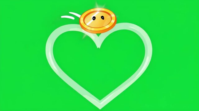Heart Shaped Savings And Financial Love Illustration