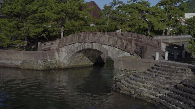 Early Morning View of Furobashi Bridge in Wakanoura &ndash; Japan Heritage, Wakayama City, Japan　日本遺産・和歌の浦「早朝の不老橋」和歌山県和歌山市