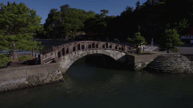 Early Morning View of Furobashi Bridge in Wakanoura &ndash; Japan Heritage, Wakayama City, Japan　日本遺産・和歌の浦「早朝の不老橋」和歌山県和歌山市