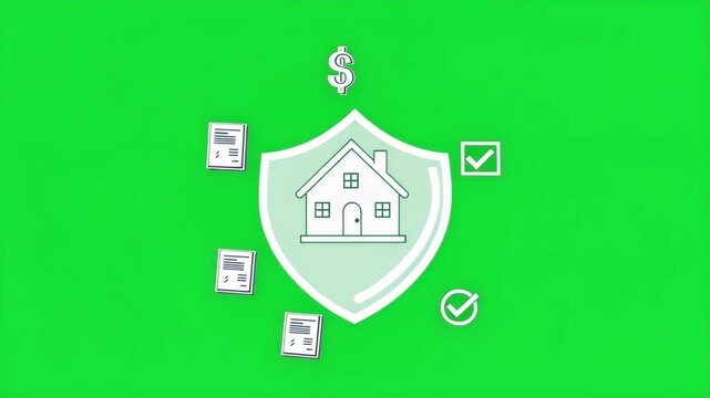 Home Protection And Financial Security Illustration