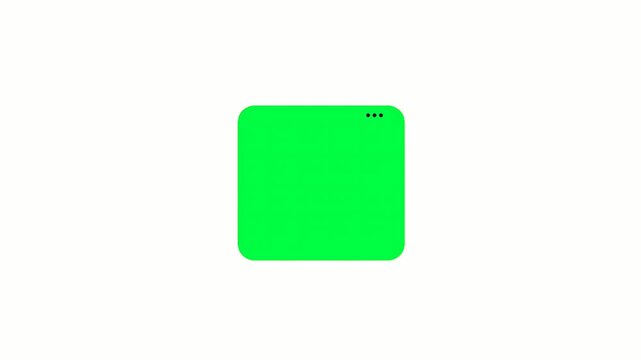 Bright green rounded square with yellow sparkles and three black dots minimal UI icon design illustration. A simple, clean representation suitable for digital interfaces and applications