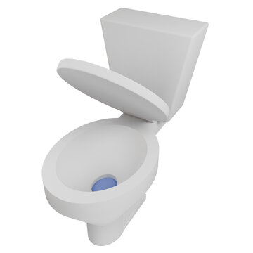 A clean white toilet with the lid open and seat up.