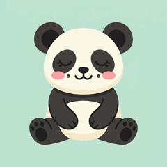 Fototapeta premium Modern, minimal, futuristic panda illustration designed for 2026, leveraging AI-inspired aesthetics and playful charm for a unique visual identity