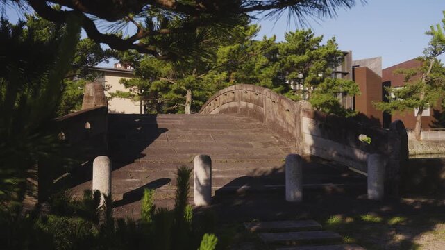 Early Morning View of Furobashi Bridge in Wakanoura &ndash; Japan Heritage, Wakayama City, Japan　日本遺産・和歌の浦「早朝の不老橋」和歌山県和歌山市