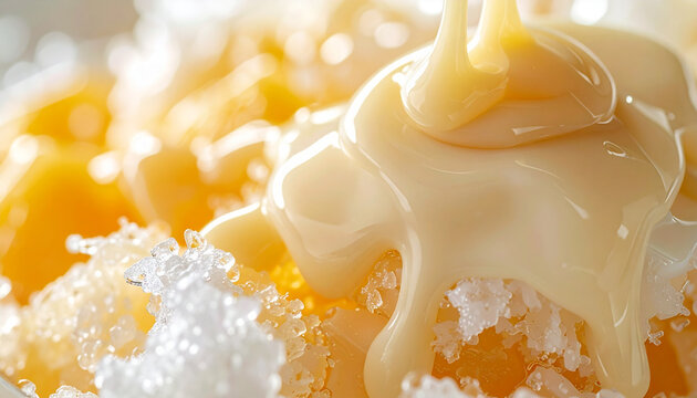 Creamy Condensed Milk Over Mango
