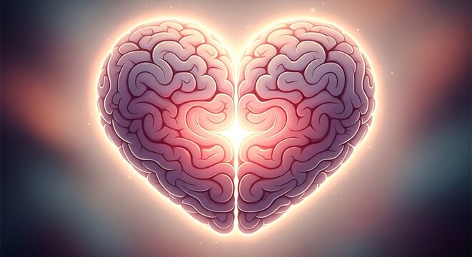 3D rendered human brain with highlighted neural pathways.