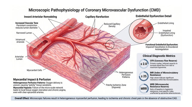 Coronary Microvascular Dysfunction - Heart Hurts Even When Arteries Look Clear: Inside the Hidden World of Microvascular Dysfunction, Tiny Vessel Damage, and Patchy Oxygen Starvation