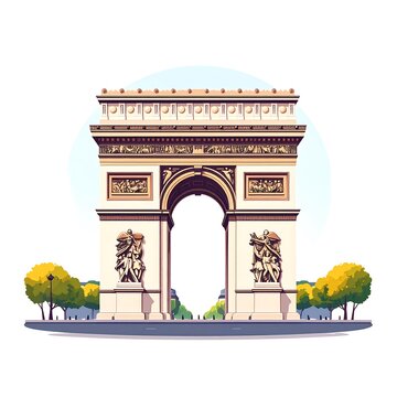 Historic archway with decorative stonework and potted plants.