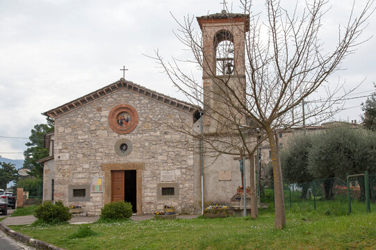 Church of Madonna delle Grazie in Collevalenza, original nucleus Sanctuary of Merciful Love. Collevalenza, Todi, Italy.