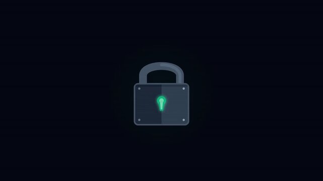 Secure Digital Padlock Icon with Illuminating Green Glow Symbolizing Advanced Cyber Protection and Data Security for Confidential Information Access in a Modern Digital Environment