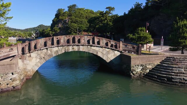 Dolly Shot of Furobashi Bridge in Wakanoura &ndash; Japan Heritage, Wakayama City, Japan　日本遺産・和歌の浦「不老橋のドリーショット」和歌山県和歌山市