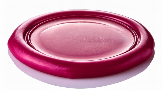 Pink Blank Wax Seal Isolated On Transparent Background