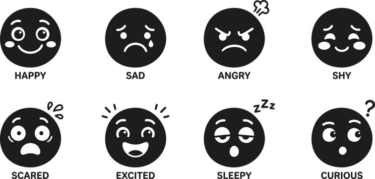 Emotions and reactions a visual guide to facial expressions