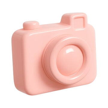 PNG Minimalist pink camera illustration