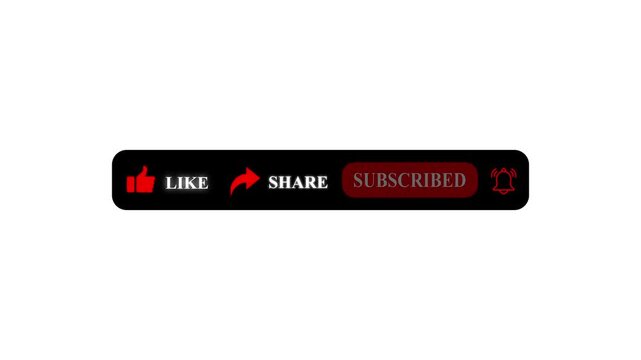 like comment subscribes and share animation. YouTube Subscribe, 4k video animation.