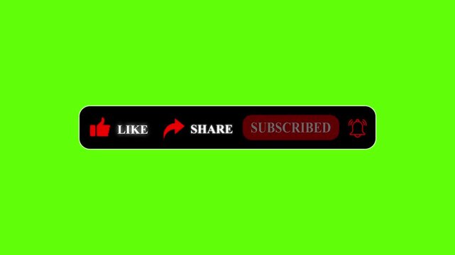 like comment subscribes and share animation. YouTube Subscribe, 4k video animation.