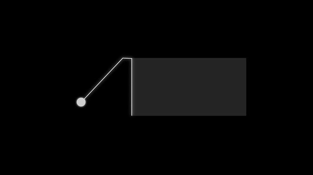 Call out animation on white background, frame element. Simple HUD elements frame line callout animation. Shape animation of appearance of  call out interface element. Hud callo