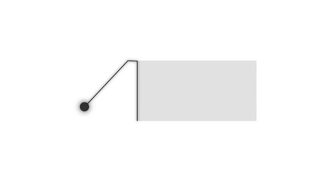 Call out animation on white background, frame element. Simple HUD elements frame line callout animation. Shape animation of appearance of  call out interface element. Hud callo