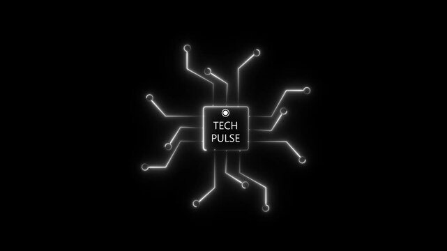 Tech Pulse  Electronic Circuit Microchip Background