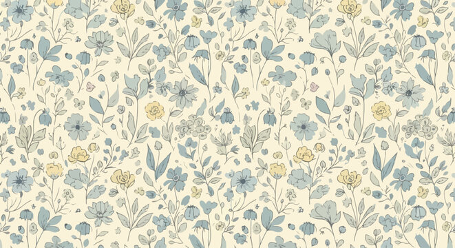 Colorful small flower vintage vector eps background