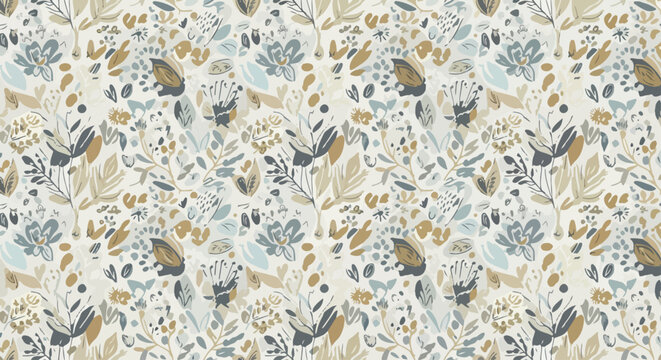 Seamless small flower pattern vintage vector eps