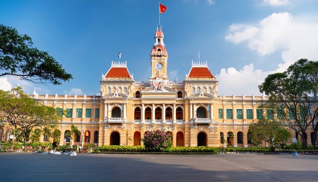 ho chi minh city hall in ho chi minh city aka saigon vietnam