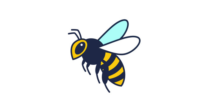 Wasp Flat Vector Illustration