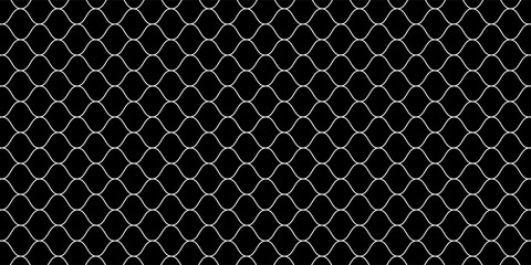 Fishing or soccer net. Repeated hexagon pattern. Black wired mesh texture isolated on white background.ilustrasion modern. © Haikal