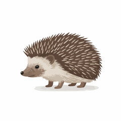 Cute little hedgehog illustration isolated on white background, adorable woodland animal vector character © Mariposa1818