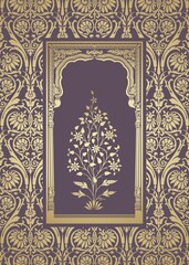 wedding card design, paisley floral pattern , India  © SIRIUS*