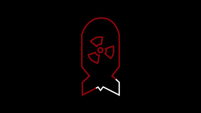 Vector illustration of a black silhouette of a needle and a red marker with a skull and crossbones danger sign warning of toxic poison