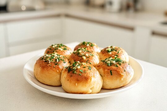 Traditional Ukrainian Pampushky With Garlic and Herbs