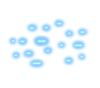 Blue glowing bullet laser shot effect vector