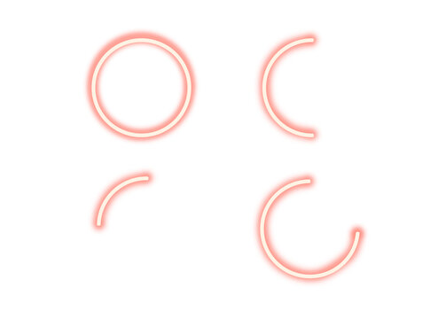 Red glowing loading progress bar circle effect