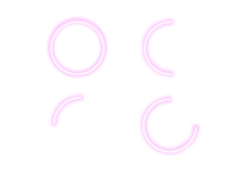 Pink glowing loading progress bar circle effect