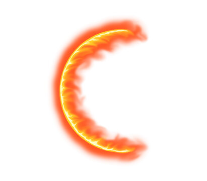 Flame fire slash hit effect design vector.