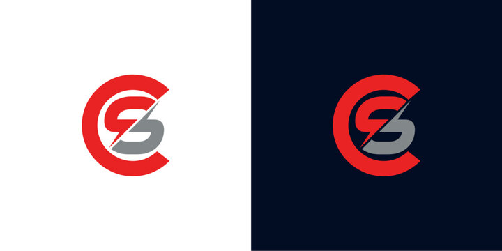 Stylized red and grey letter CS monogram logo.