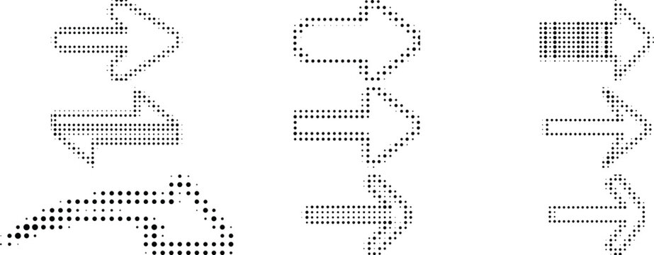 Abstract geometric dot pattern designs with transparent background for creative projects