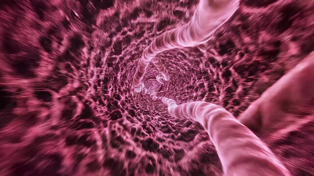 Glomerulus capillary net blood flow and renal kidney hypertension